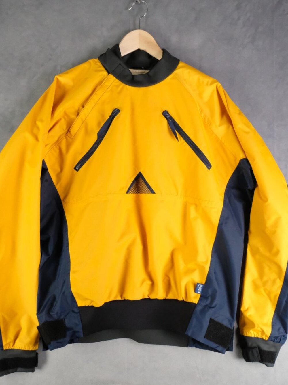 Gill Jacket Mens Large Yellow Blue Waterproof Nylon PU Sailing Spray Top Smock